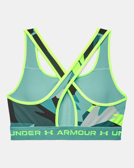 Sujetador deportivo Armour® Mid Crossback Printed para mujer, Green, pdpMainDesktop image number 9